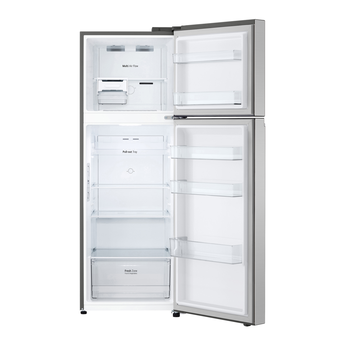 LG GTBV38PZGKD Kühl- und Gefrierkombinationen (E, 227 kWh, 172 cm hoch, Edelstahl)