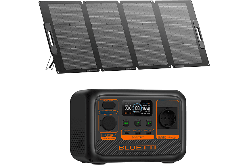 Generador de energía - BLUETTI AC2P con PV120S,Actualización AC2A