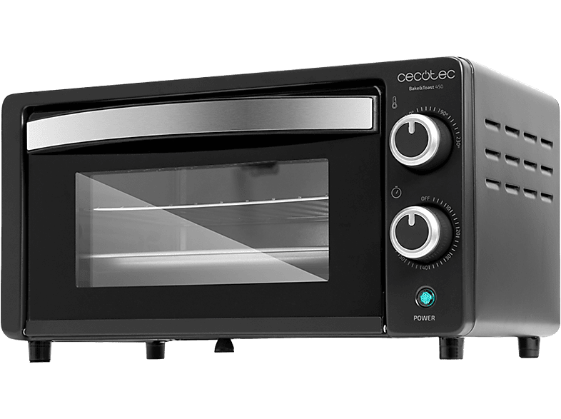 Mini horno - CECOTEC 3816 BAKE&TOAST 1090 BLK 10L, 1000 W, 10 l, Negro