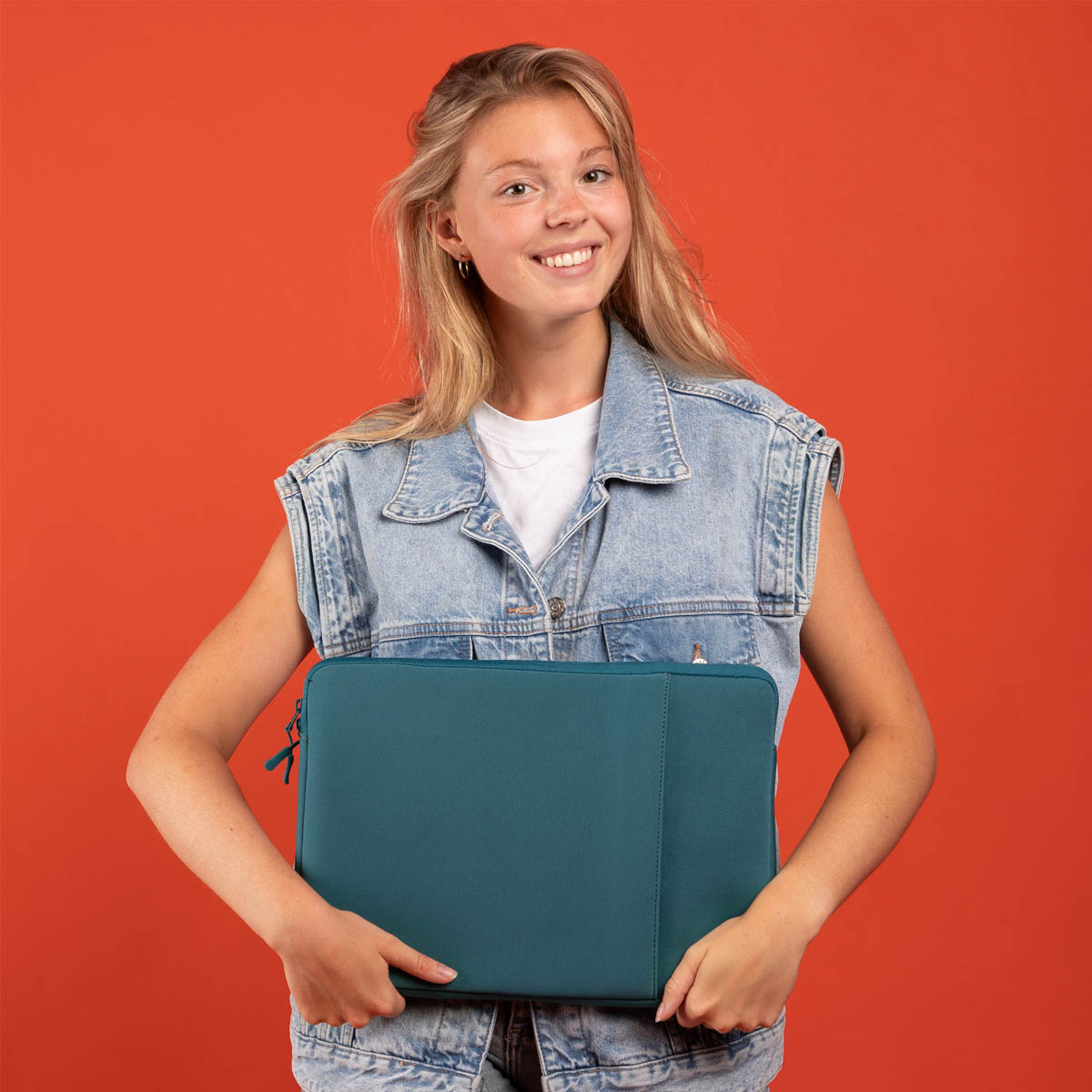 IMOSHION Laptop Hoes met vak - Laptop Sleeve 16.2 in Green