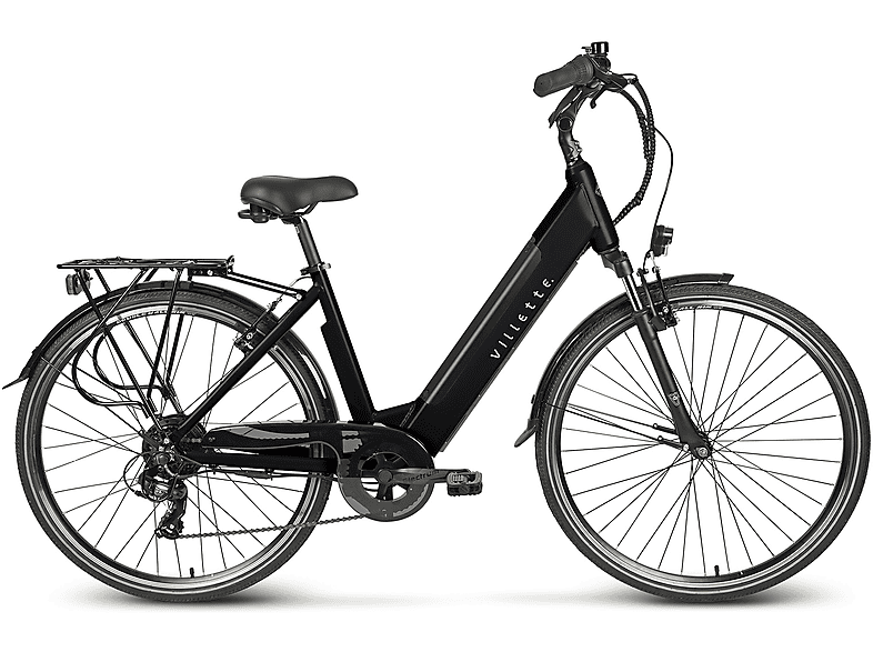 VILLETTE L'Amant Eco Bg Citybike (Laufradgröße: 28 Zoll, Rahmenhöhe: 48 cm, Damen-Rad, 375 Wh, schwarz)