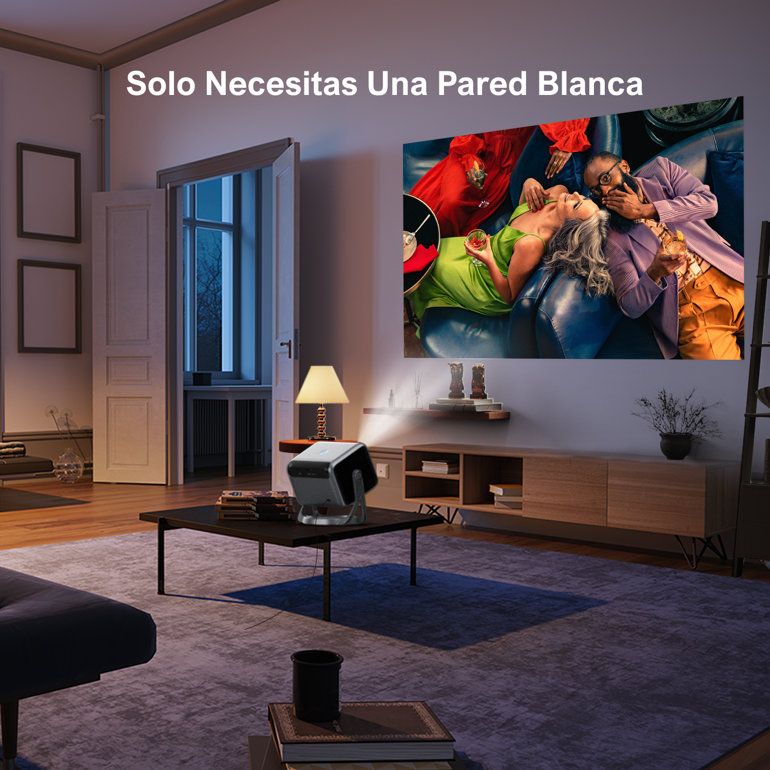 Proyector - ULTIMEA Nova C40 Smart Proyector con Android TV 11.0, 90° Gimbal, 4K Cine en Casa, 1.920 x 1.080 Píxeles, 100000 h, Full-HD, Negro