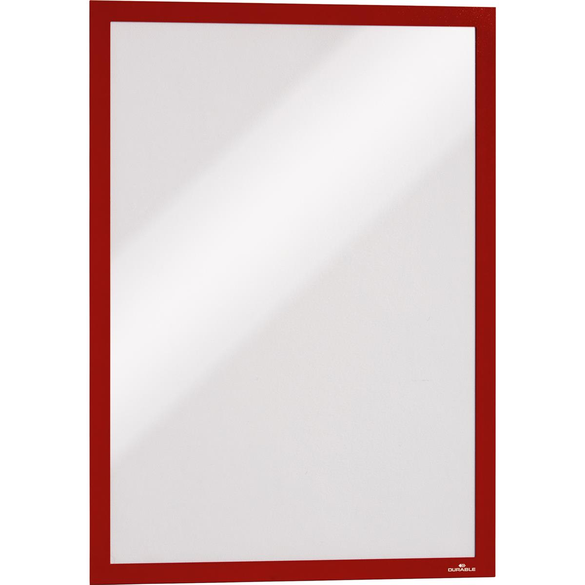 Roter Rahmen mit weißem Innenraum. Langlebiges Logo unten. Weißer Hintergrund.
