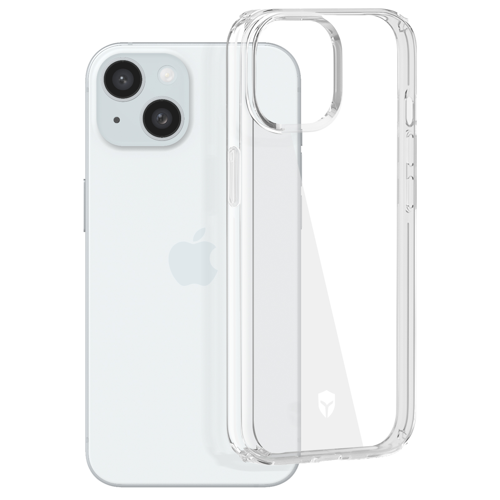 Coque de téléphone transparente sur iPhone Apple blanc. La coque est transparente.