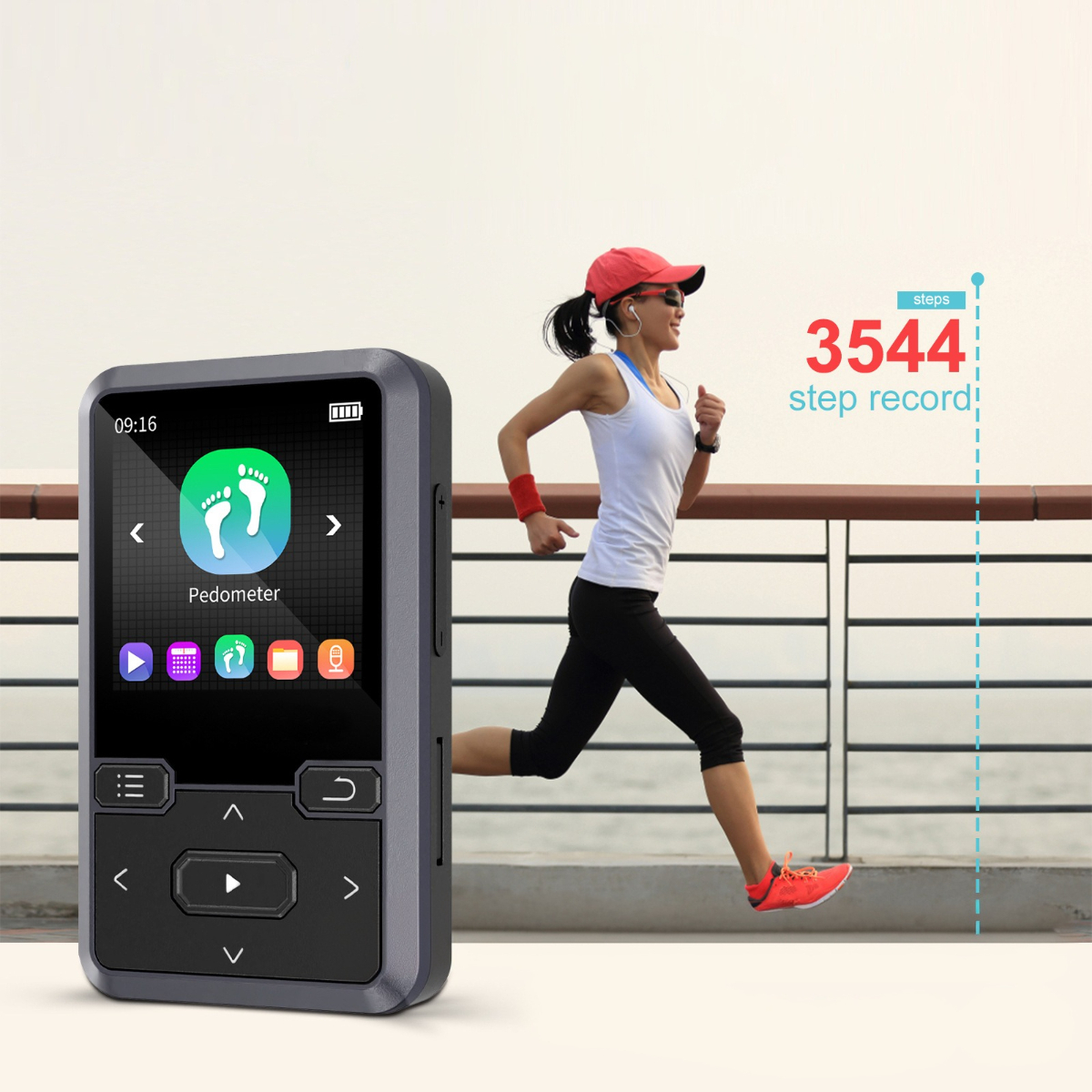 Bluetooth 5.0 mp3-speler, 32GB Draagbare Digitale Lossless Muziekspeler