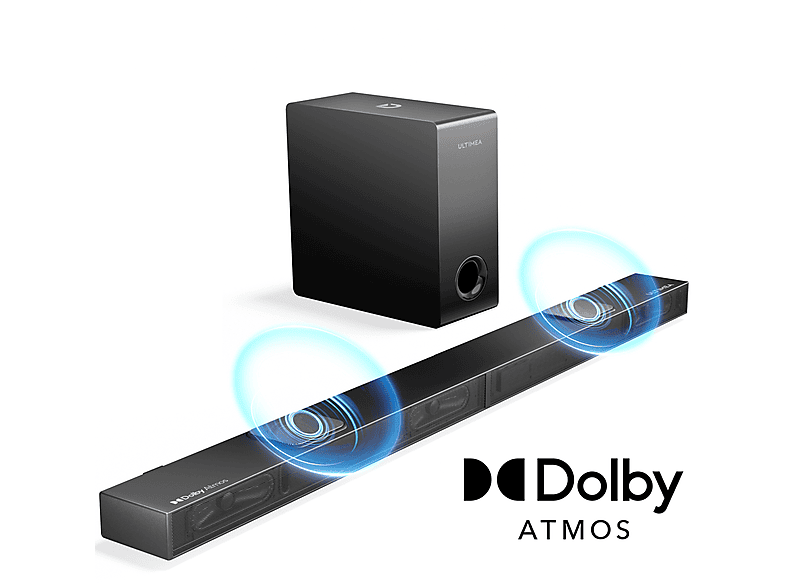 Barra de sonido con subwoofer - ULTIMEA Nova S70- 390W 3.1.2 Barras de sonido con Dolby Atmos y Subwoofer