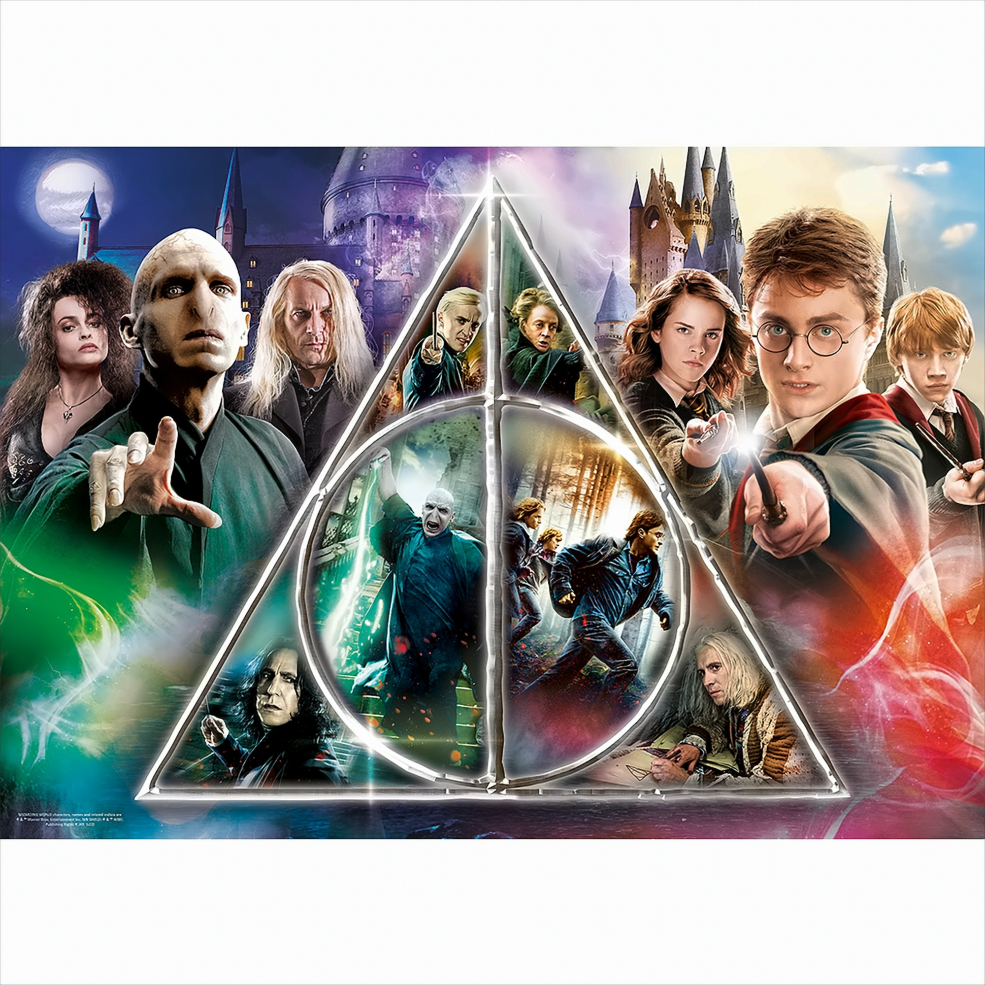 Immagine del puzzle di Harry Potter. Presenta Harry Potter, Voldemort e altri personaggi del film.