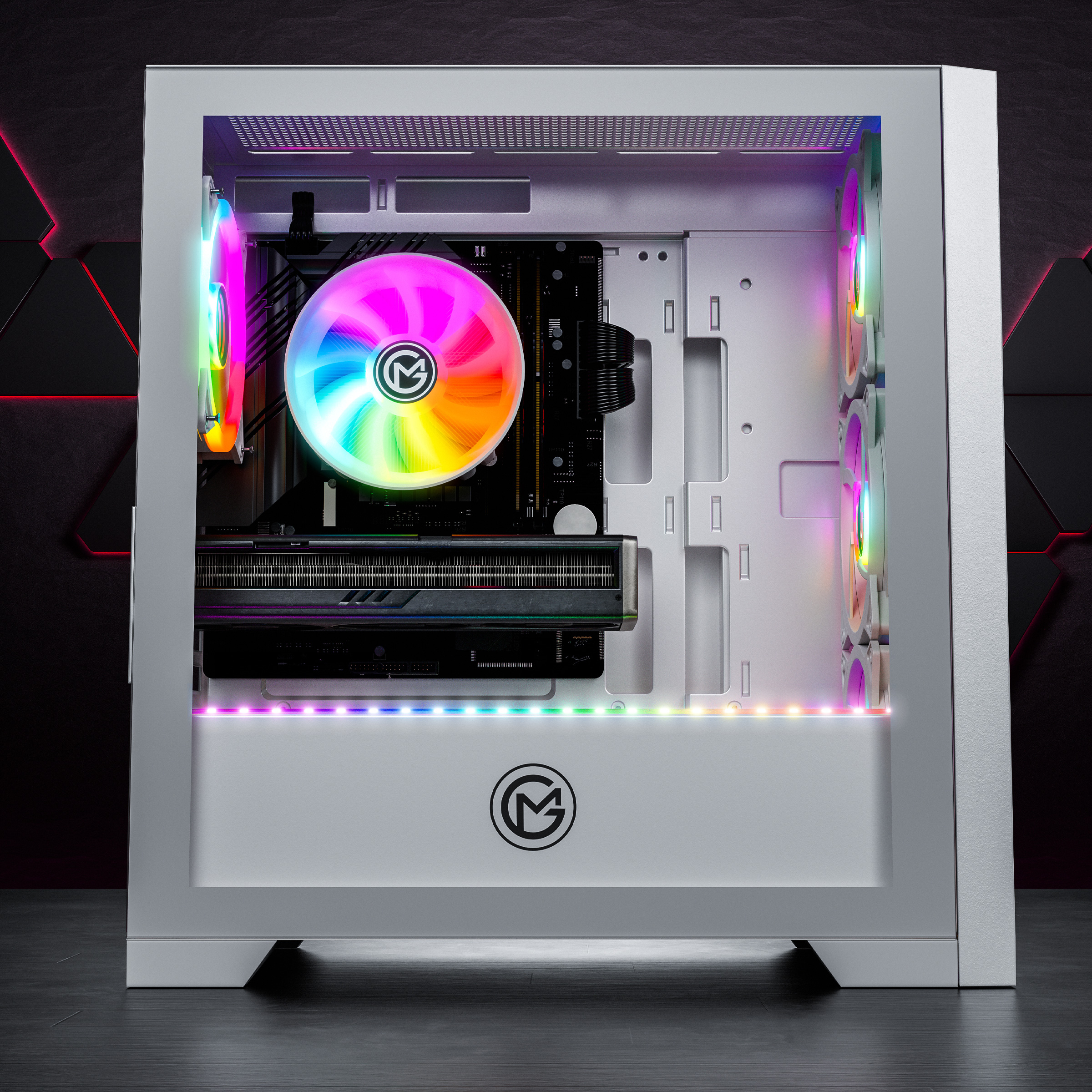 GameMachines Trinity Snow Gaming PC - RTX 5060 Ti, Ryzen 7 5700X, 32GB RAM, 1TB SSD