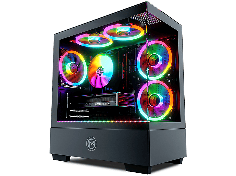 GAMEMACHINES Evolv, RGB Kühler, Gaming PC mit AMD Ryzen™ 7 5700X Prozessor, 32 GB RAM, 1000 GB SSD, AMD GeForce RTX™ 5070, Windows 11 Pro