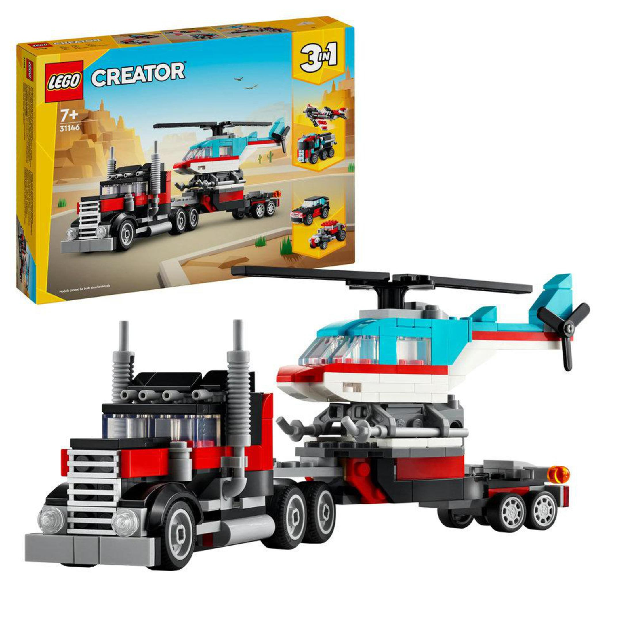 LEGO Creator Helikopterli Açık Kasa Kamyon 31146