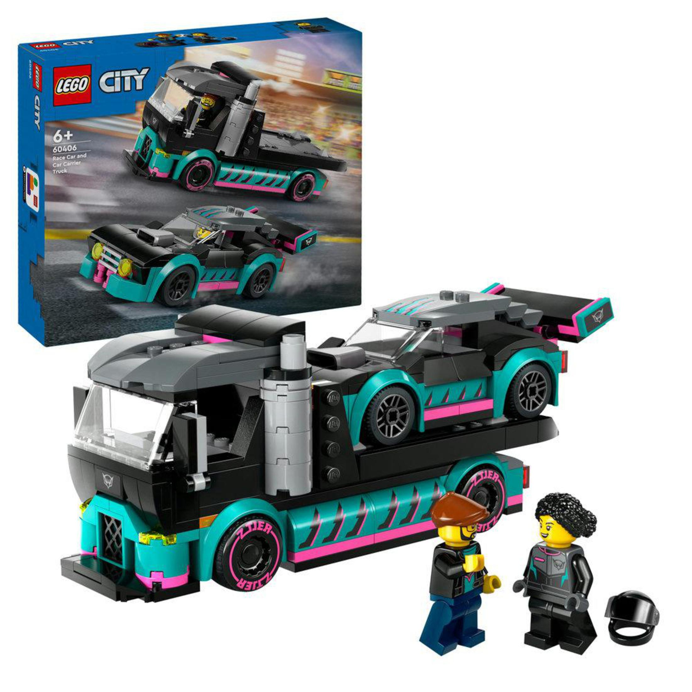 LEGO Yarış Arabası ve Araba Taşıyıcı Kamyon 60406