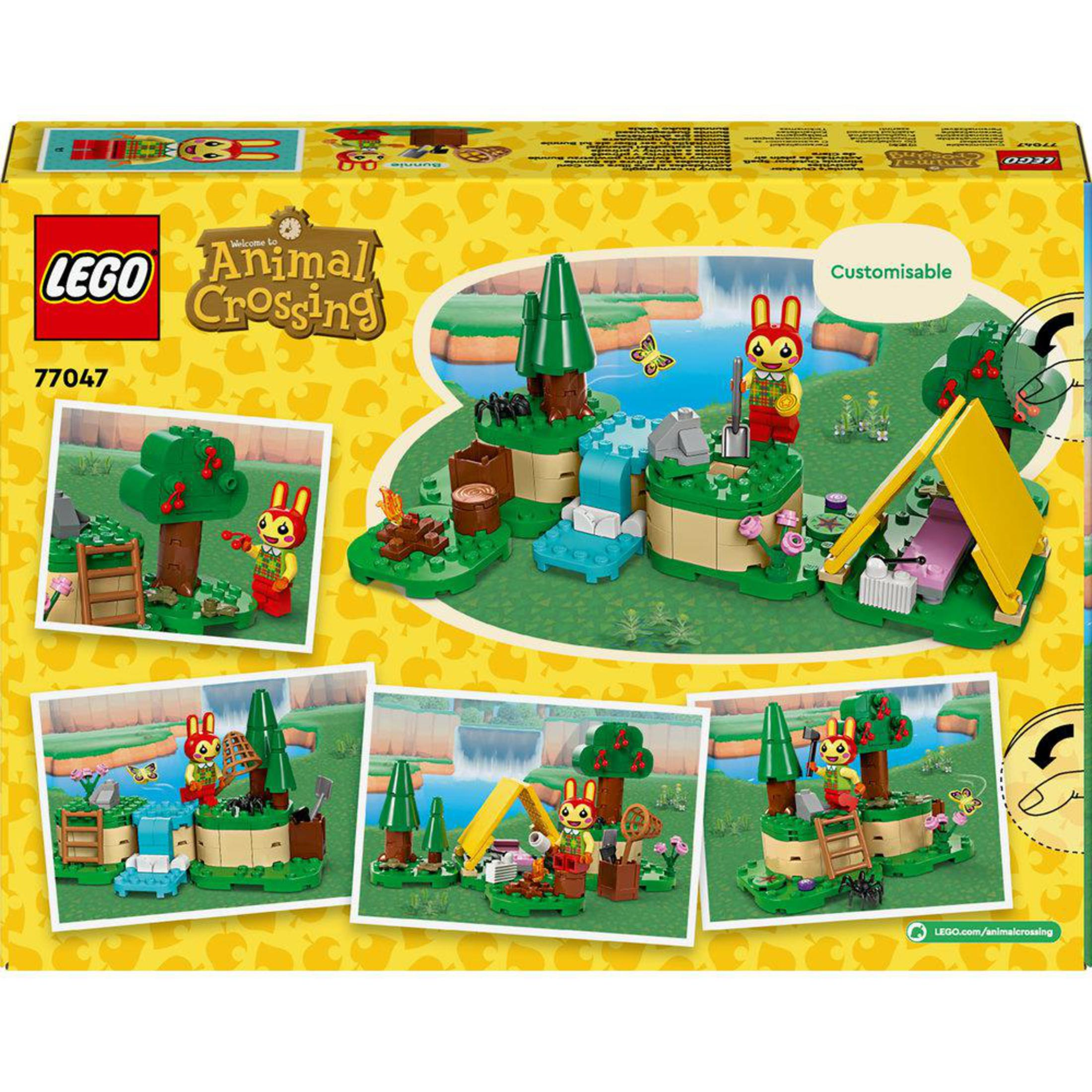 Lego Animal Crossing Set mit einer anpassbaren Insel-Szene und mehreren Figuren.