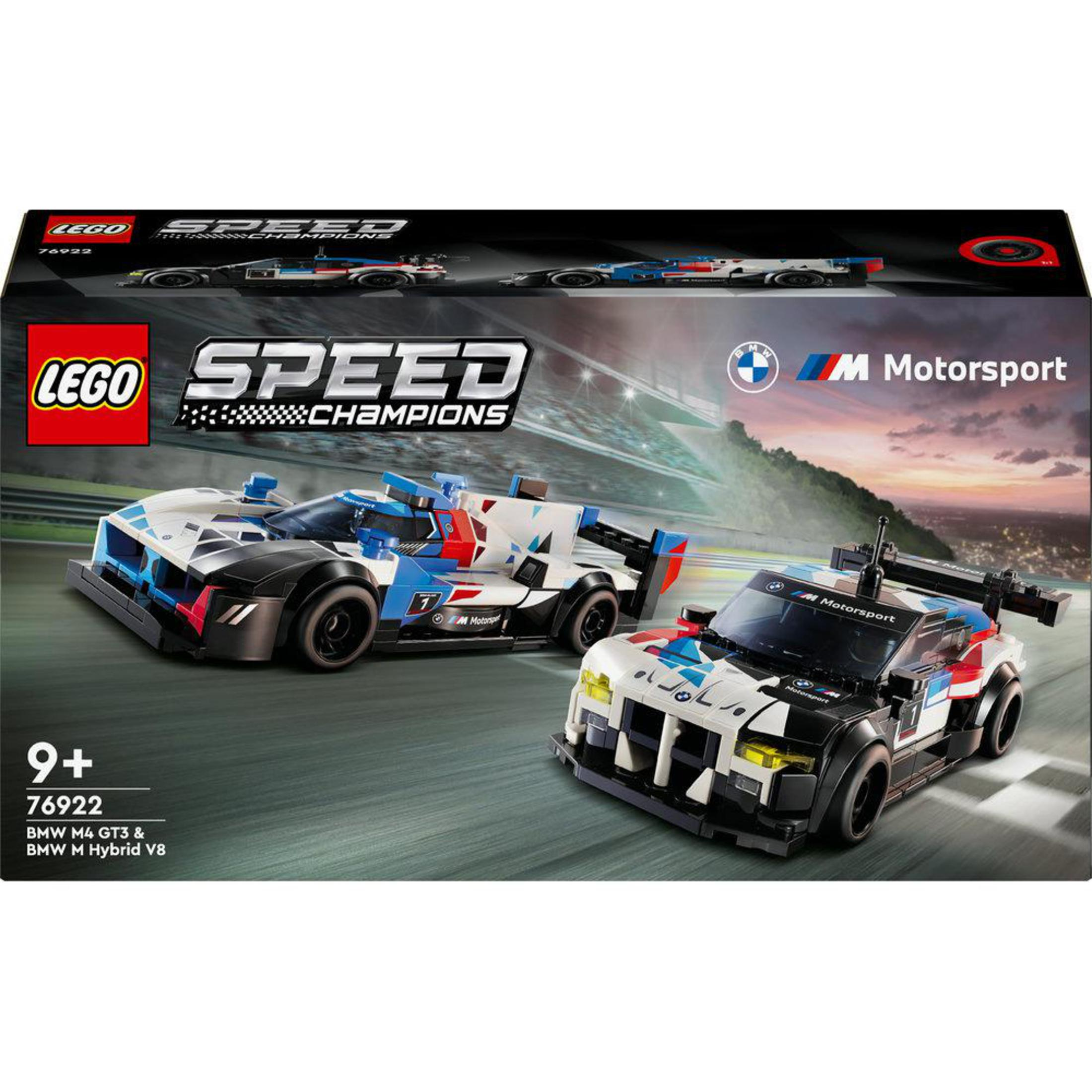 Juego de construcción LEGO Speed Champions Coches de Carreras BMW M4 GT3  y BMW M Hybrid V8 Set 76922, edad recomendada: año(s), 676 piezas