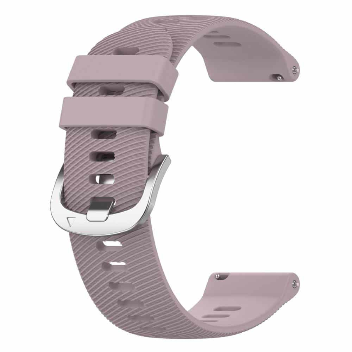 Rosa Uhrenarmband mit Metallschnalle.