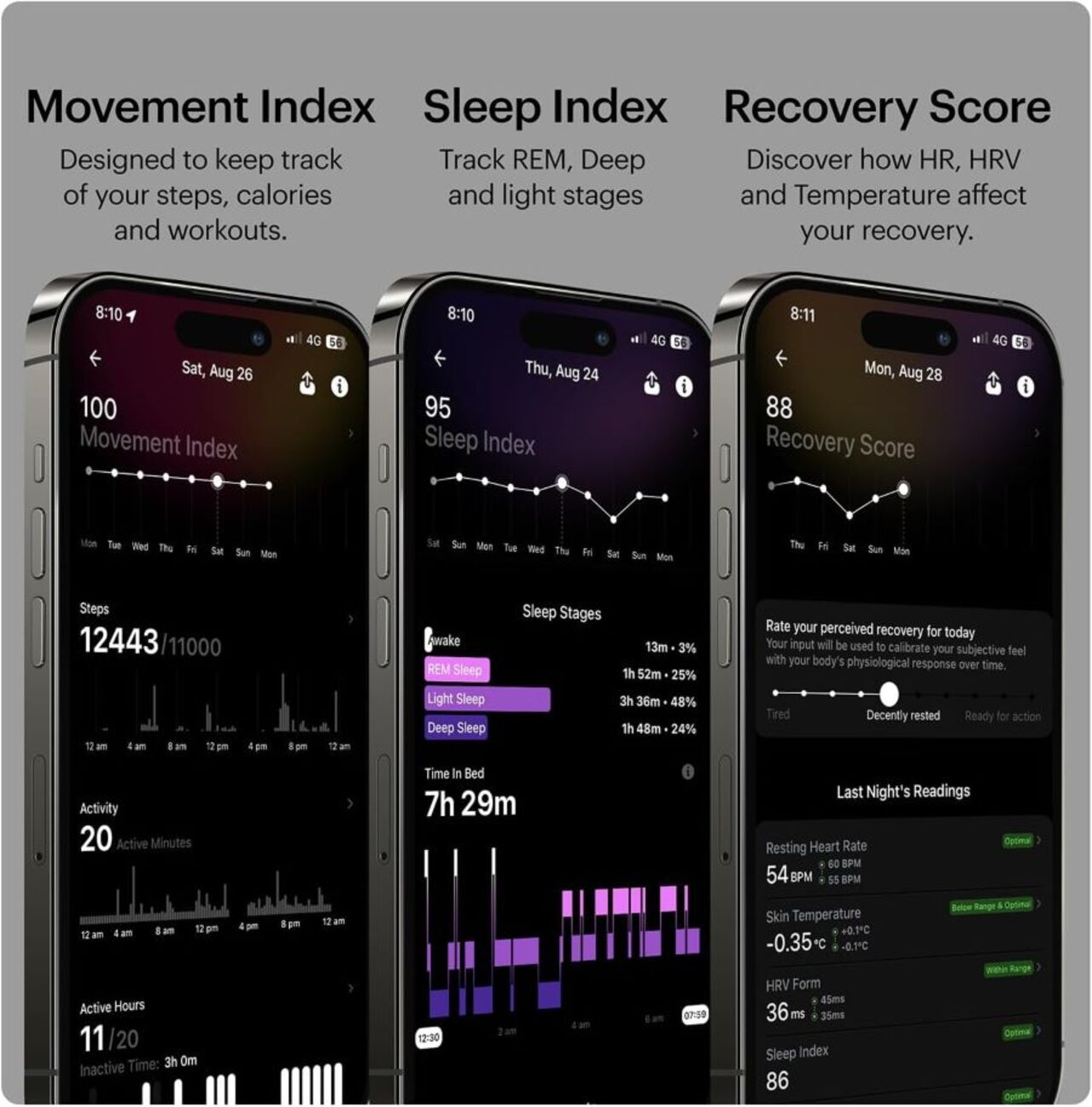 Srebrny pierścień z czarnym czujnikiem wewnątrz, odizolowany na białym tle.