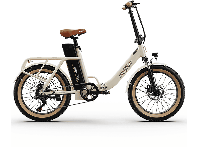 ONESPORT OT16-2 Citybike (Laufradgröße: 20 Zoll, Erwachsene-Rad, Black/Brown)