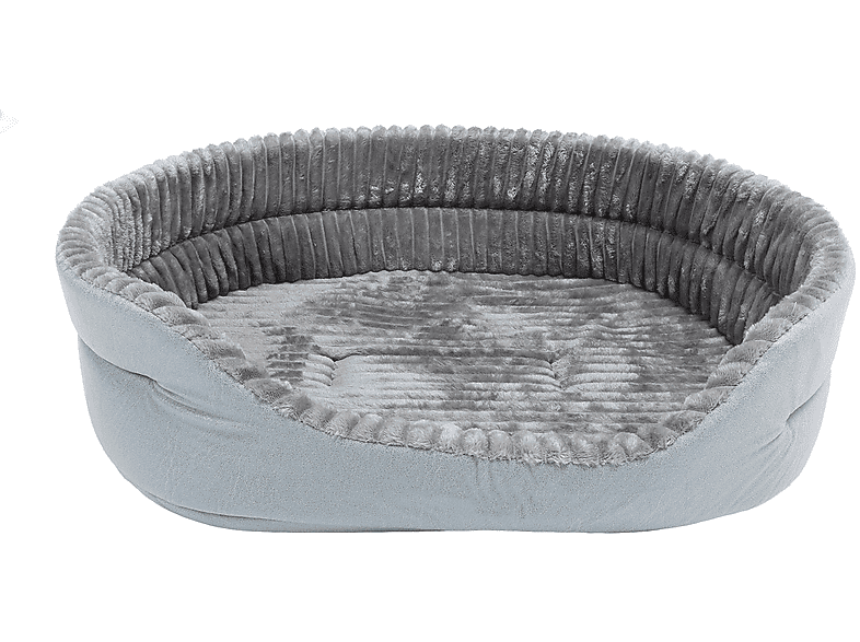 DEBUY Waschbares Hundebett Weiches Plsch Beruhigend Hoher Umfang Rand  Hautfreundliches Hundebett Grau M Zwinger | SATURN