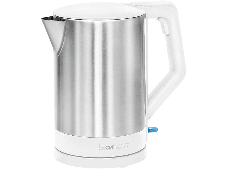 CLATRONIC WKS 3692 CORDLESS 360 1,5L WEISS Wasserkocher, Weiß/Edelstahl