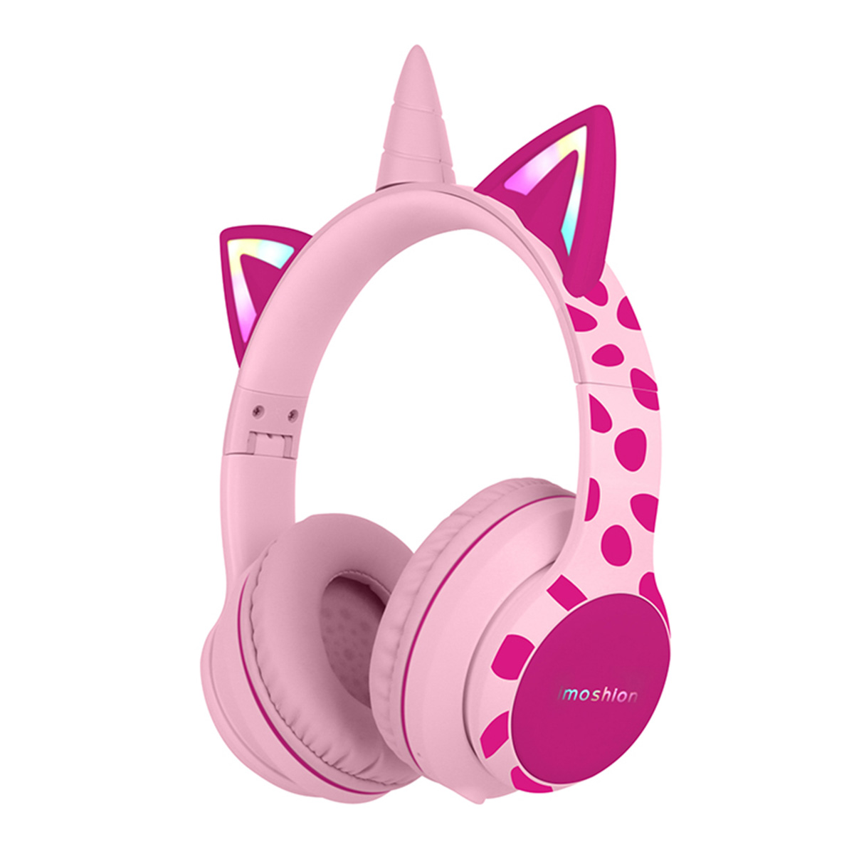 Angoily Kinderkoptelefoon in De Vorm Van Een Headset Met Microfoon Strass-glitterkoptelefoon Met Oordopjes Voor Jongens En Meisjes Cadeau Voor Kinderen Willekeurige Kleur