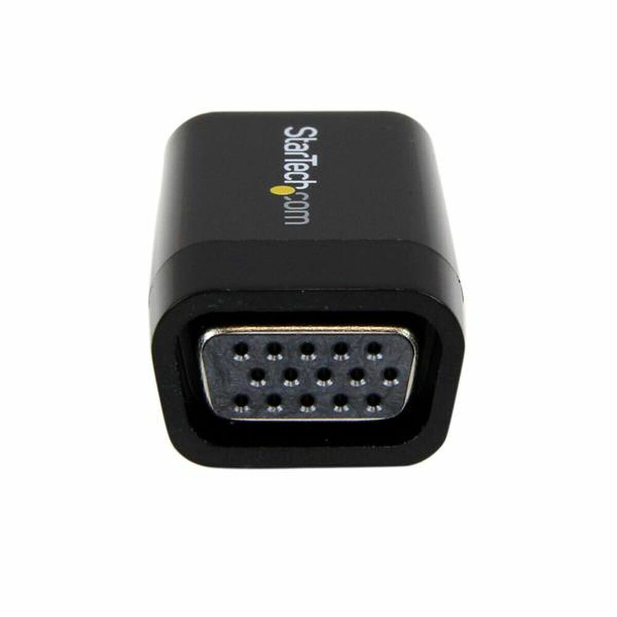Adaptador VGA negro StarTech.com, vista de cerca.