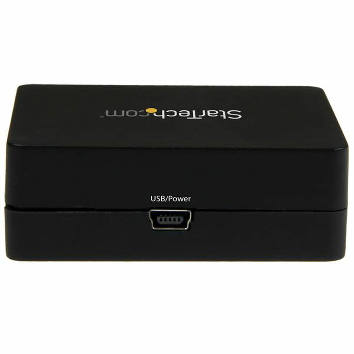Caja USB a USB/Power StarTech.com negra, diseño sencillo.