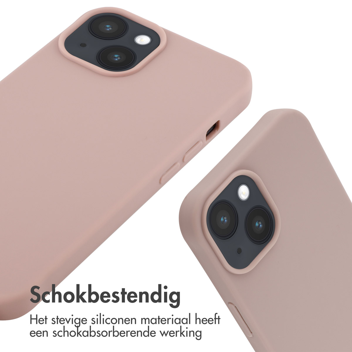 Zwei rosa Handyhüllen, eine mit sichtbarer Kamera. Beide liegen nebeneinander auf weißem Hintergrund.