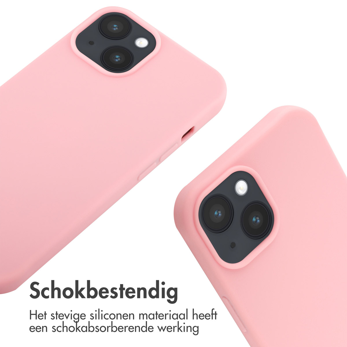 Rosa Handyhüllen mit Kameraausschnitten. Zwei Hüllen werden gezeigt, eine im Hintergrund, eine im Vordergrund.
