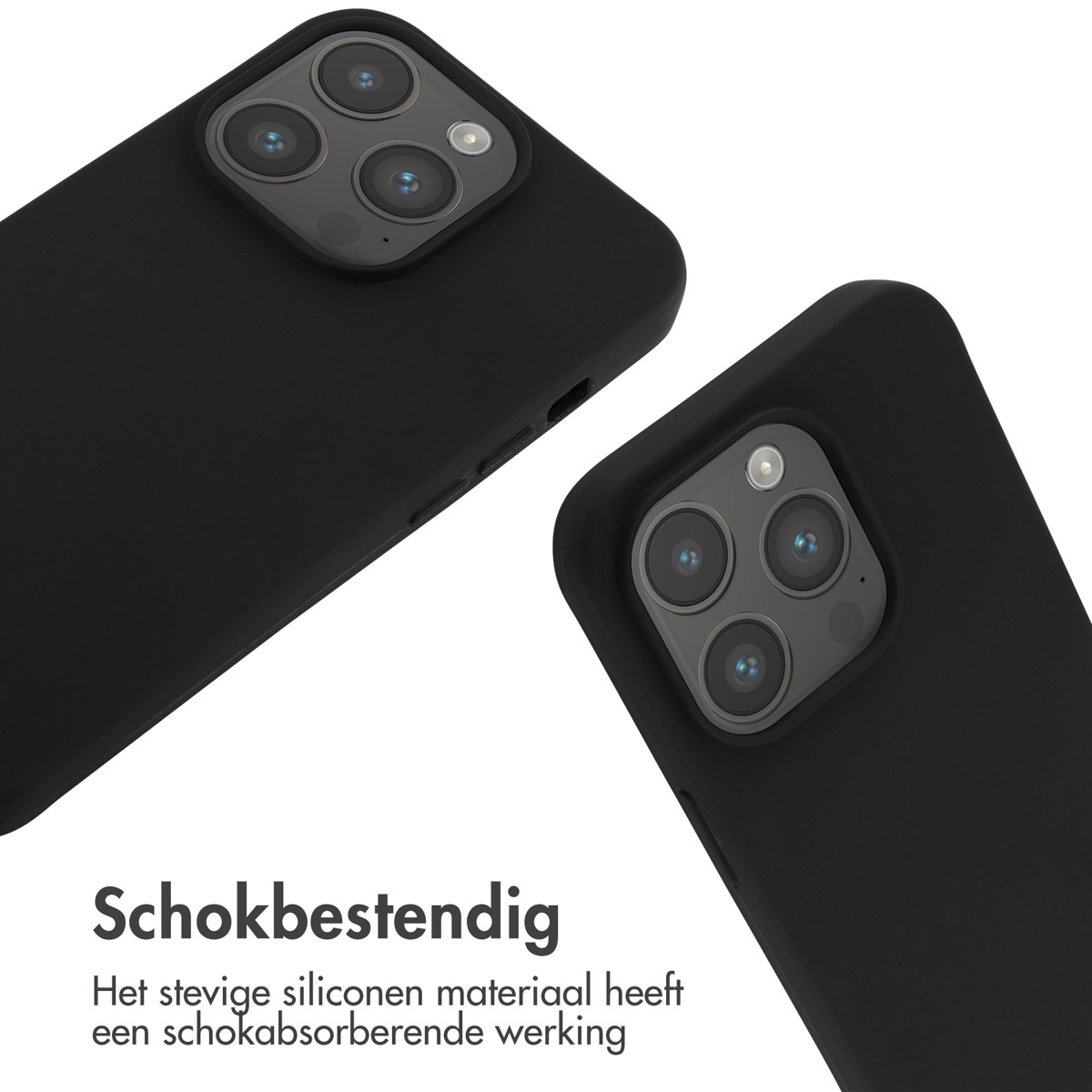 Twee zwarte telefoonhoesjes. Witte achtergrond.