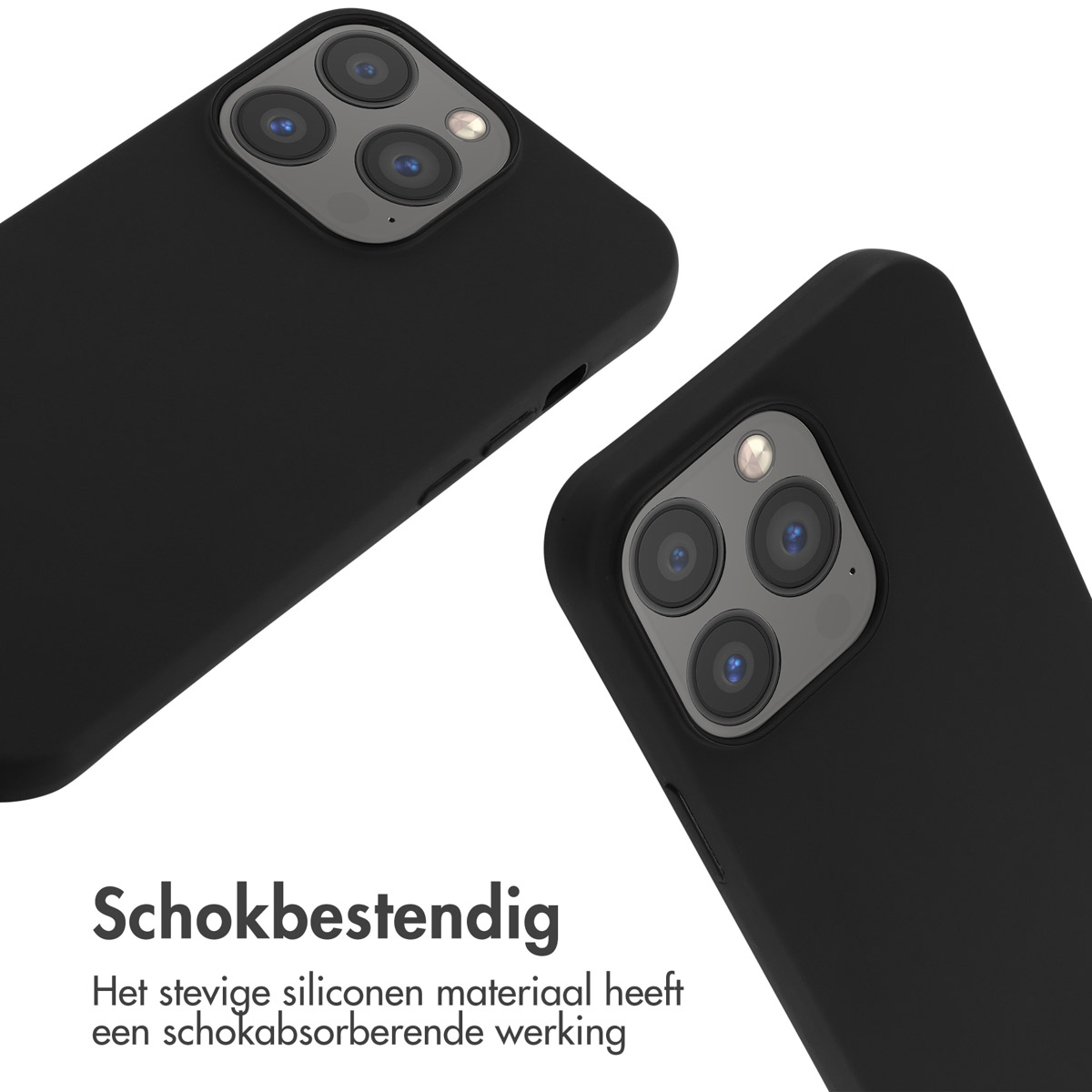Deux coques de téléphone noires. Les coques ont un objectif d'appareil photo.