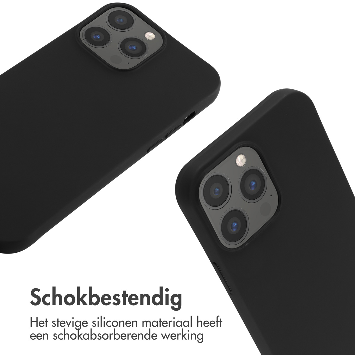 Coques de téléphone noires avec téléphones. Fond blanc.