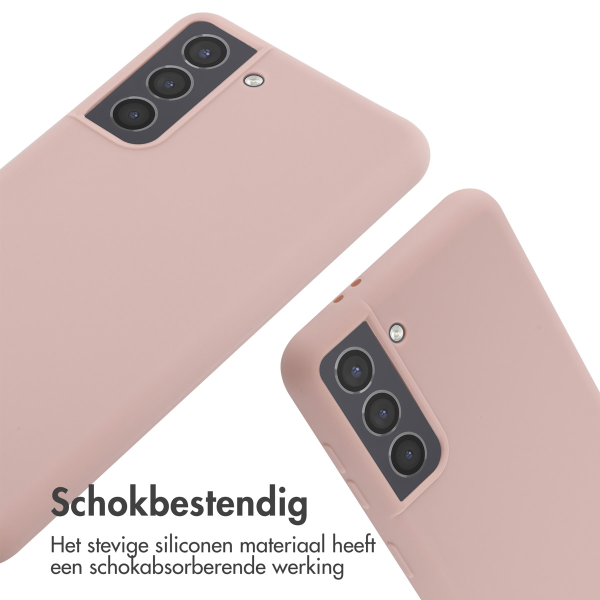Custodie per telefoni rosa con telefoni. Sfondo bianco.