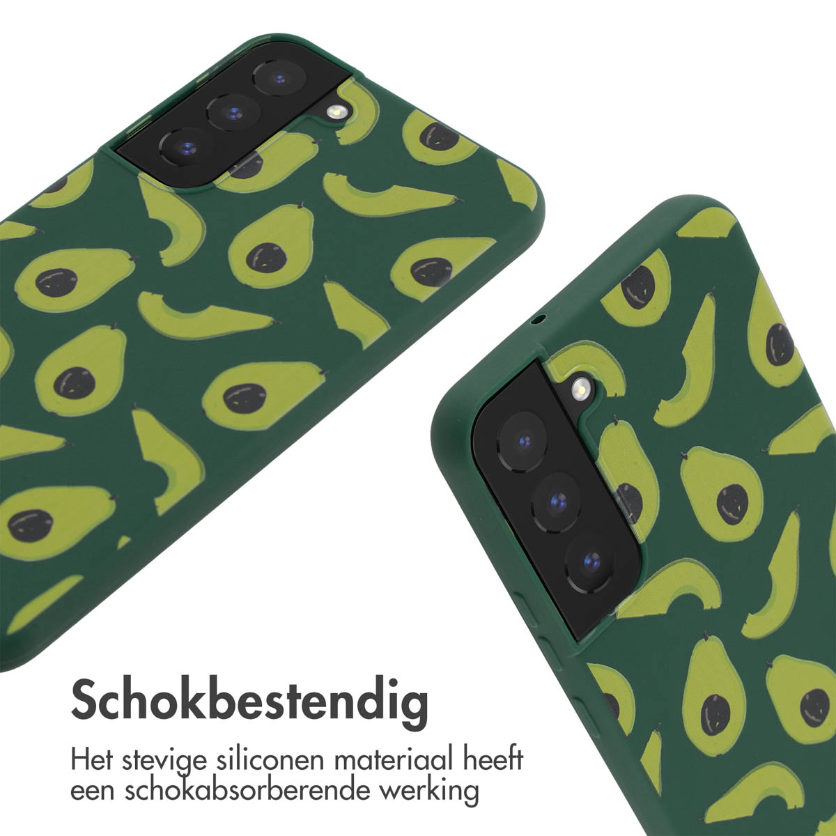 Coques de téléphone vertes avec des motifs d'avocats.