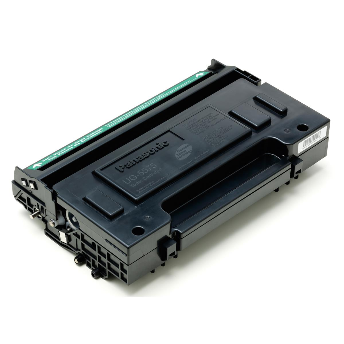 Cartuccia toner nera Panasonic UG-5575, con etichetta verde e bianca sulla parte superiore.