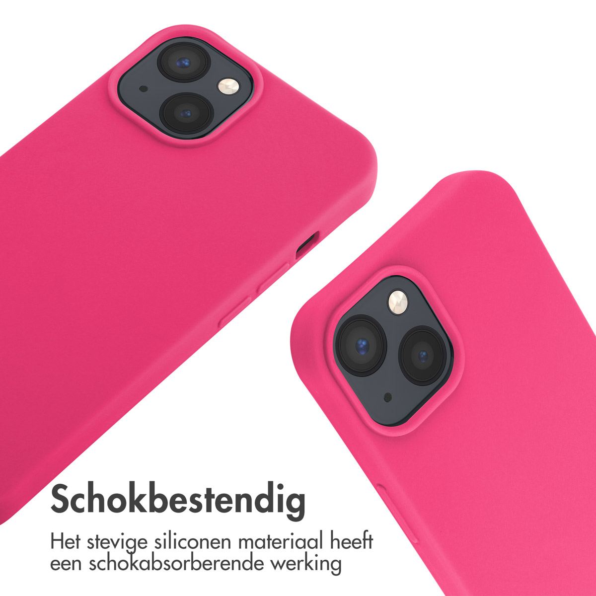 Zwei pinkfarbene Handyhüllen, eine mit sichtbaren Kameralinsen, weißer Hintergrund.