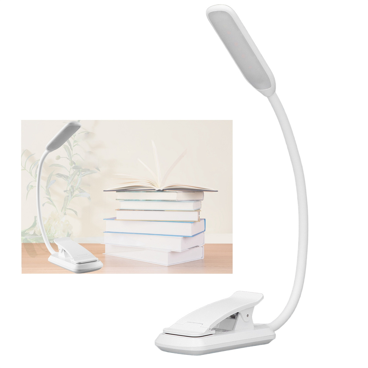 Ein kleiner rosa Ventilator mit rotem Ständer, nach links geneigt.