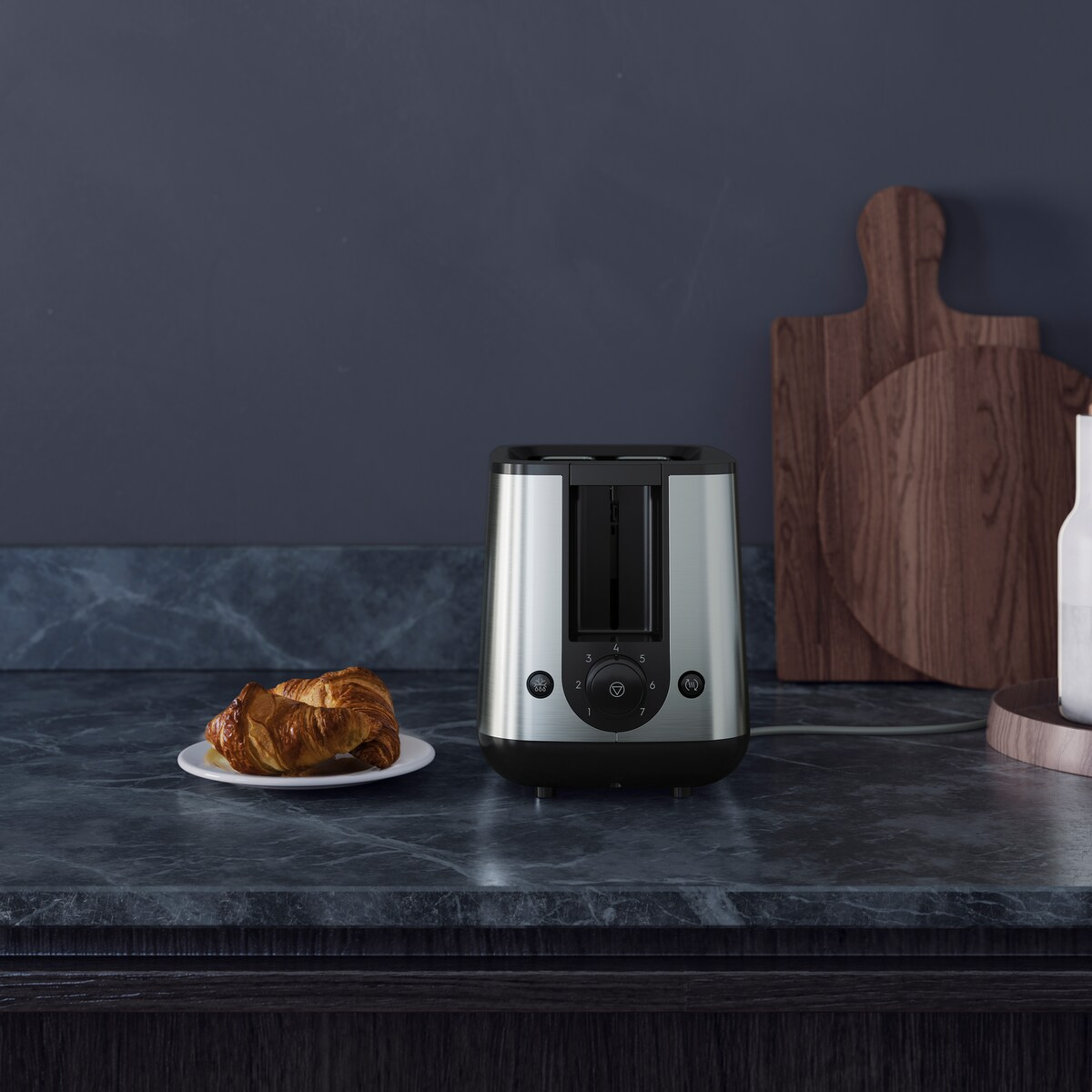 Tostapane AEG T3-1-3ST 7 2 fette 800 W Acciaio inox, Potenza 800 W, Numero di fessure per tostare 2, Livelli di tostatura Controllo di doratura della crosta variabile , Sistema di sollevamento, Funzione scongelamento, Raccoglitore briciole, Acciaio inox
