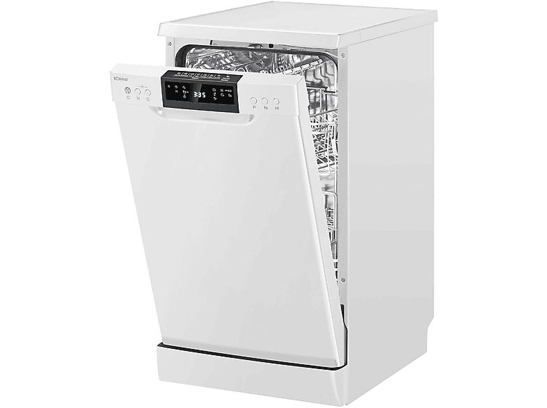 BOMANN GSP 7418 Geschirrspüler (freistehend (Besteckkorb + Besteckschublade, 448 mm breit, 47 dB (A), D)