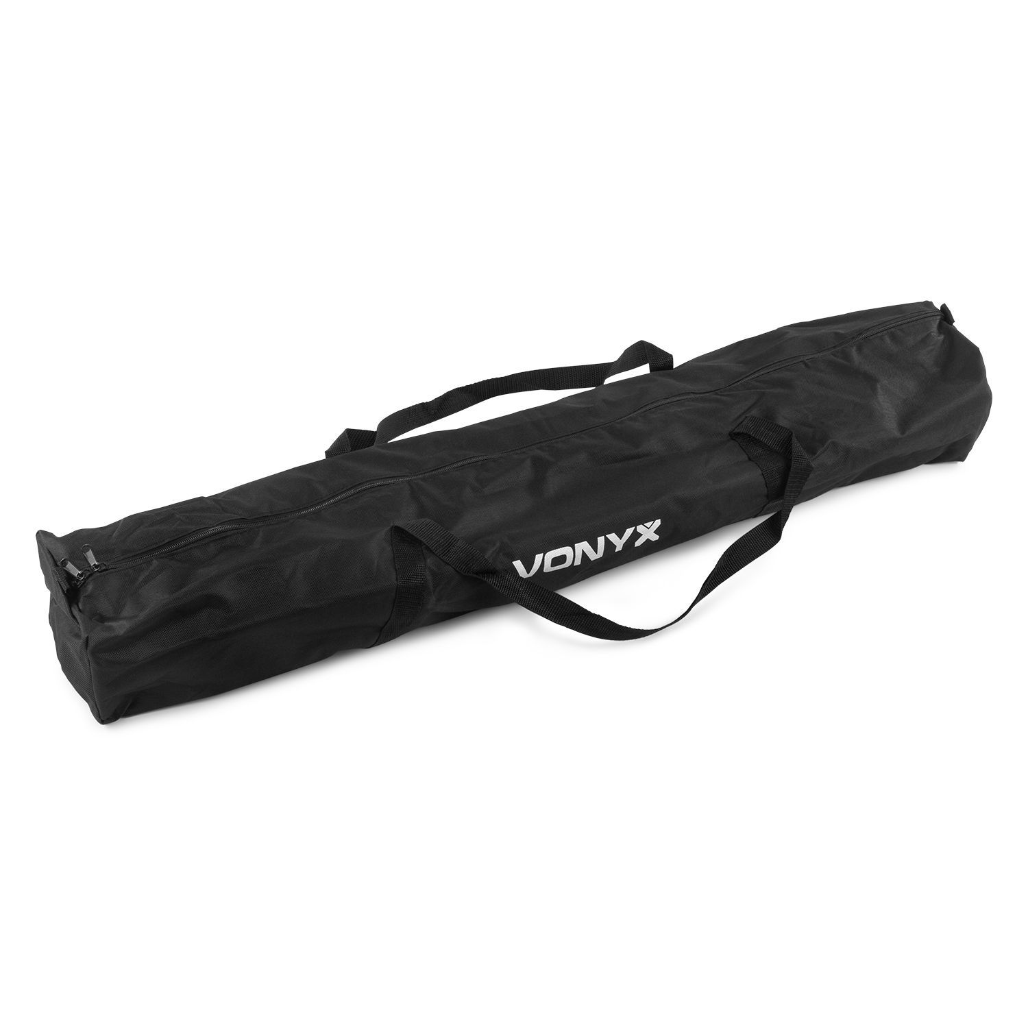 Bolsa negra para soporte de micrófono, larga, con asas.