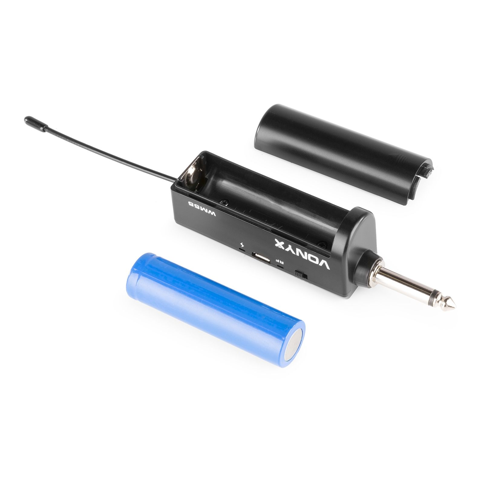 Czarny złożony statyw. Jest na białym tle.