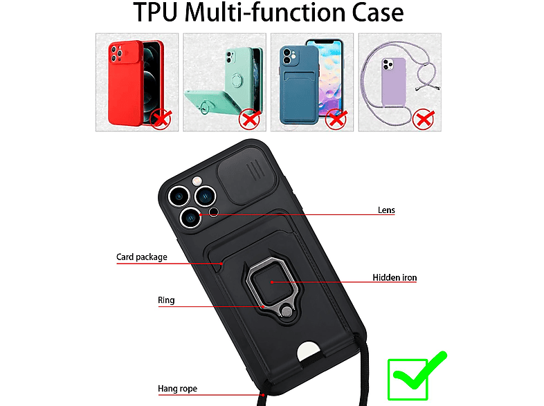 moex Collana per Cellulare Compatibile con Honor 20 PRO, Custodia con