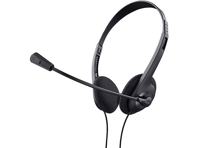 TRUST 24659, Over-ear Kopfhörer mit Mikrofon Schwarz