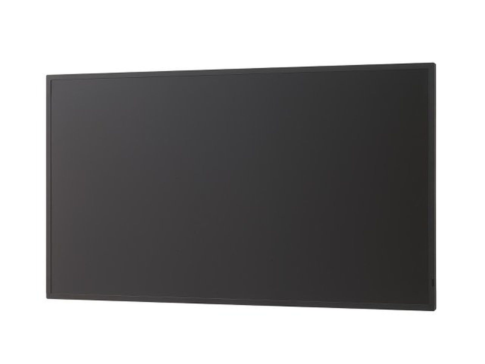 Un grande schermo nero. È rettangolare. Sfondo bianco.