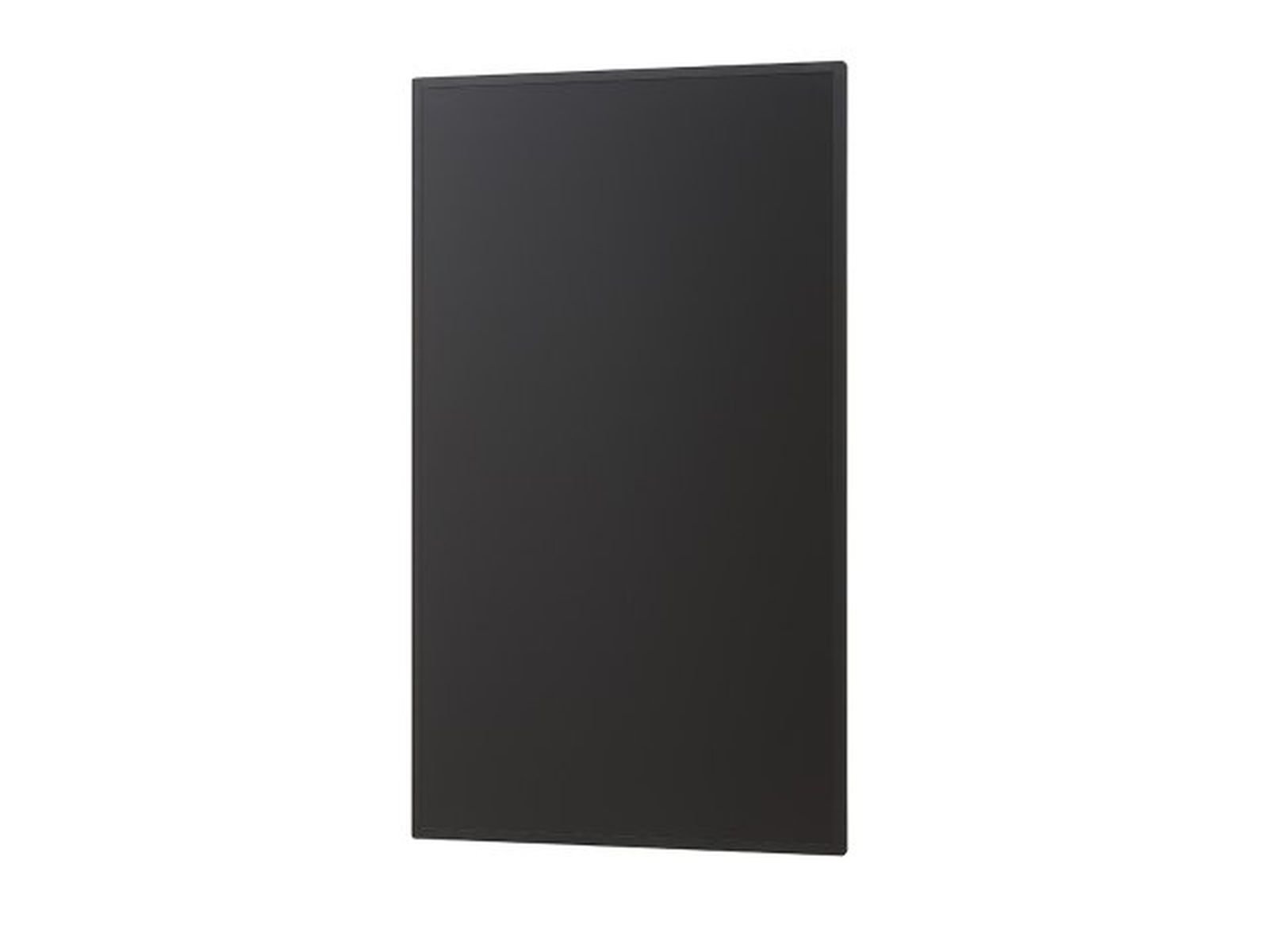 Un pannello nero. È rettangolare e liscio, posizionato su uno sfondo bianco.