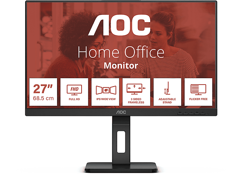 Monitores - AOC AOC E3 27E3QAF pantalla para PC 68,6 cm (27") 1920 x 1080 Pixeles Negro