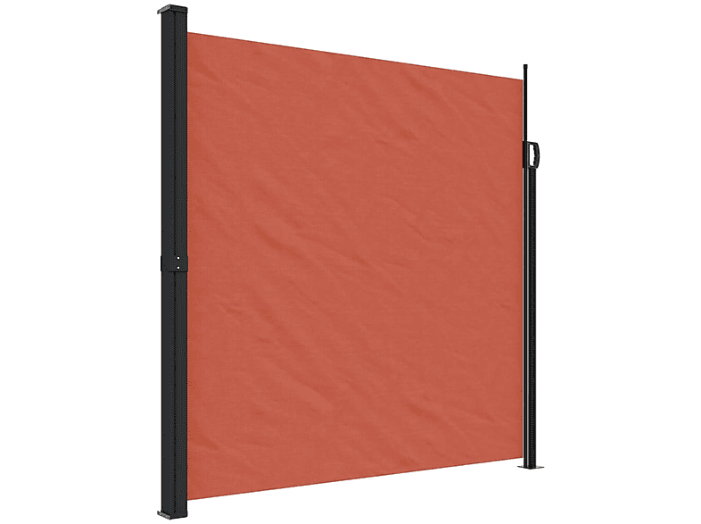Festnight Ausziehbare Seitenmarkise – 300 X 120 Cm, Rot/silbergrau, UV-beständig, Für Terrasse, Balkon & Garten