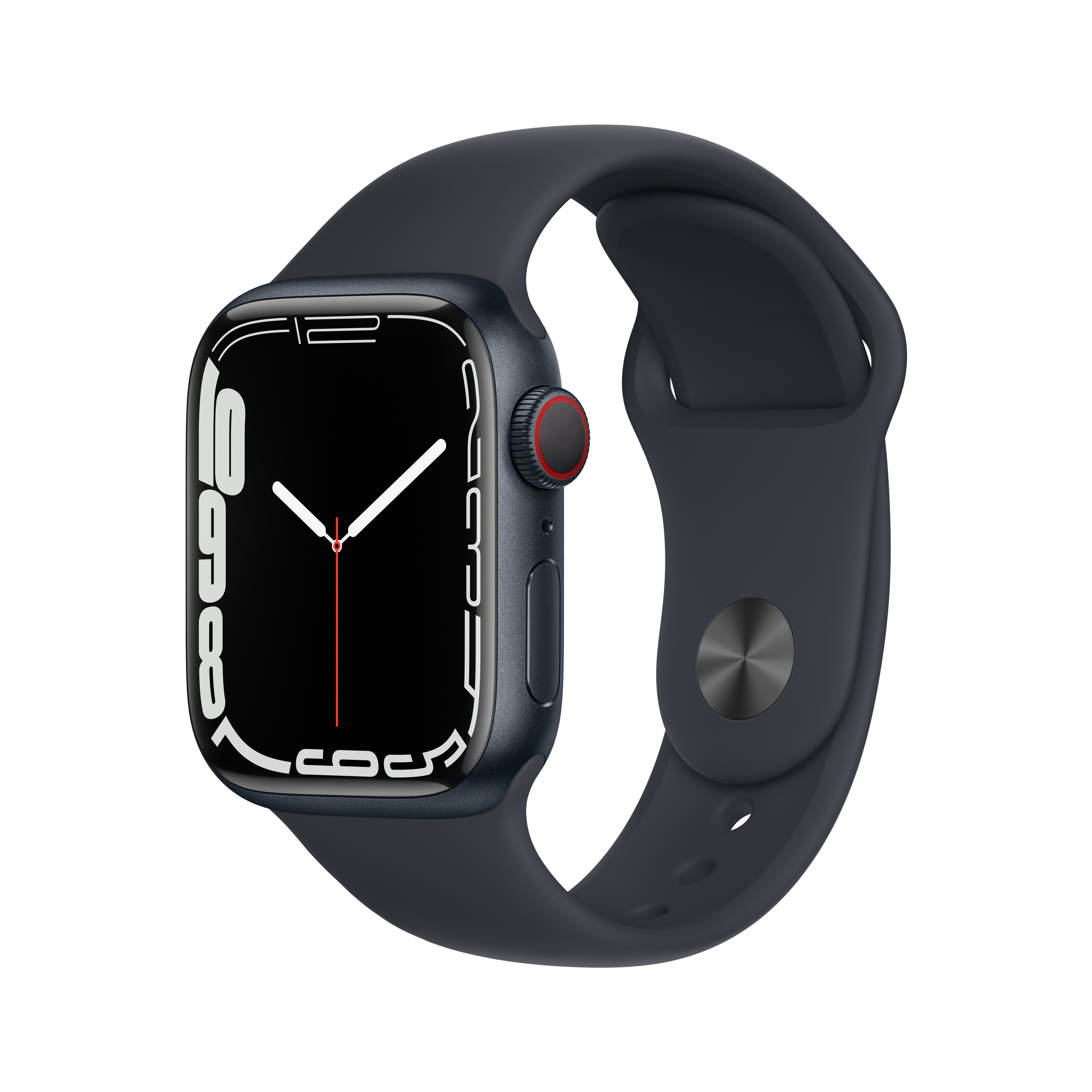 APPLE S7 GPS+CEL 41 MIDNIGHT ALU MIDNIGHT SPO Smartwatch Aluminium Fluorelastomer, 130 - 200 mm, Armband: Mitternacht, Gehäuse: Mitternacht