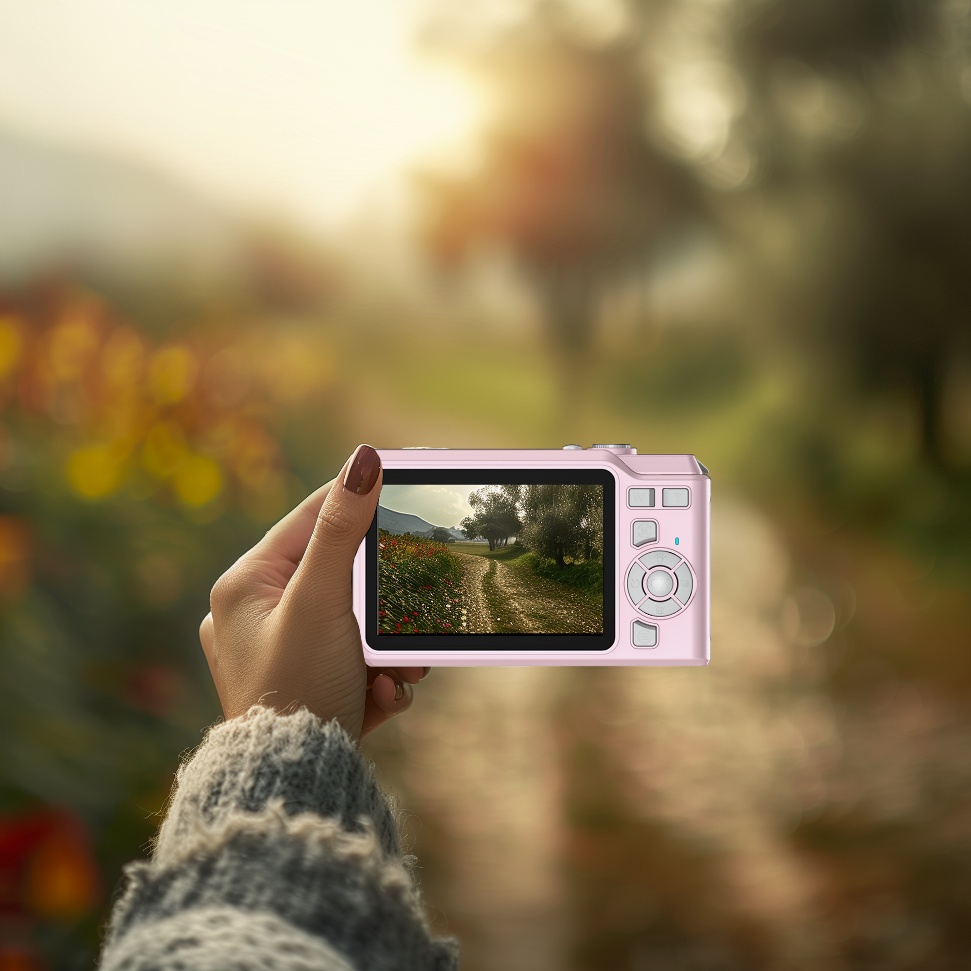 4K Digitale Camera voor Fotografie, 48MP Vlogcamera Compacte Zakcamera met 2,7 Inch LCD-scherm, 8X Anti-shake Vlogcamera voor Volwassenen, Senioren, Studenten, Kinderen, Beginners (Roze