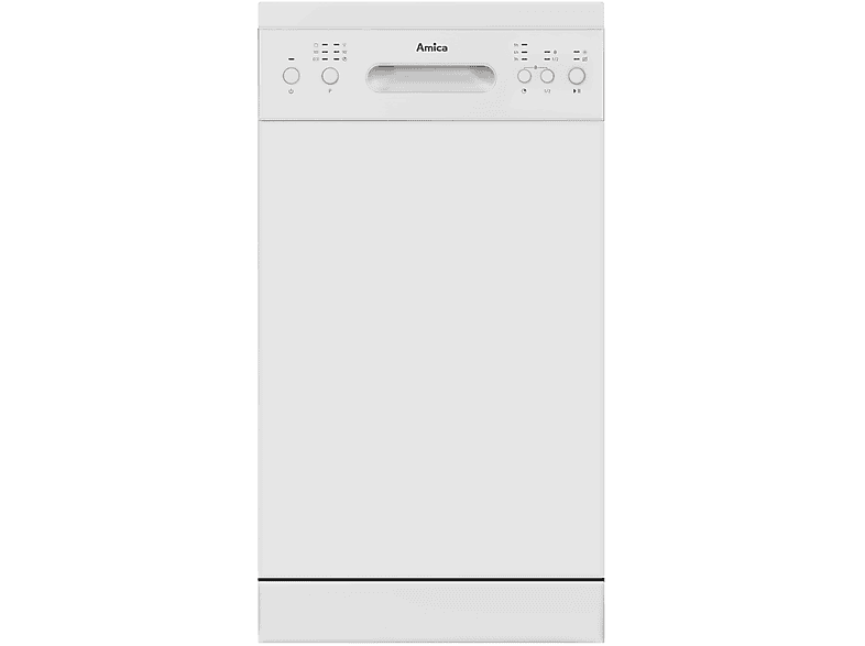 AMICA Geschirrspüler 45cm Weiß unterbaufähig AquaStopp OpenDry Türöffnung Geschirrspüler (unterbaufähig (Besteckkorb, 44,8 cm breit, 47 dB (A), D)