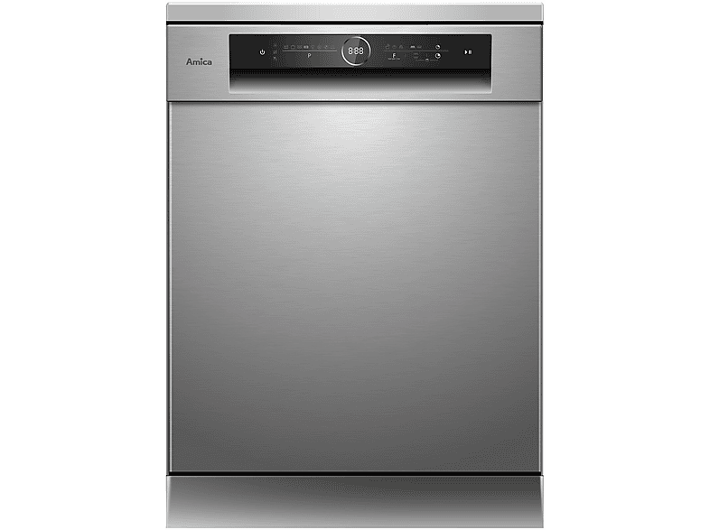 AMICA Geschirrspüler 60cm Silber AquaStopp OpenDry Türöffnung unterbaufähig Geschirrspüler (Freistehend mit Unterbaumöglichkeit (Besteckschublade, 59,8 cm breit, 44 dB (A), C)