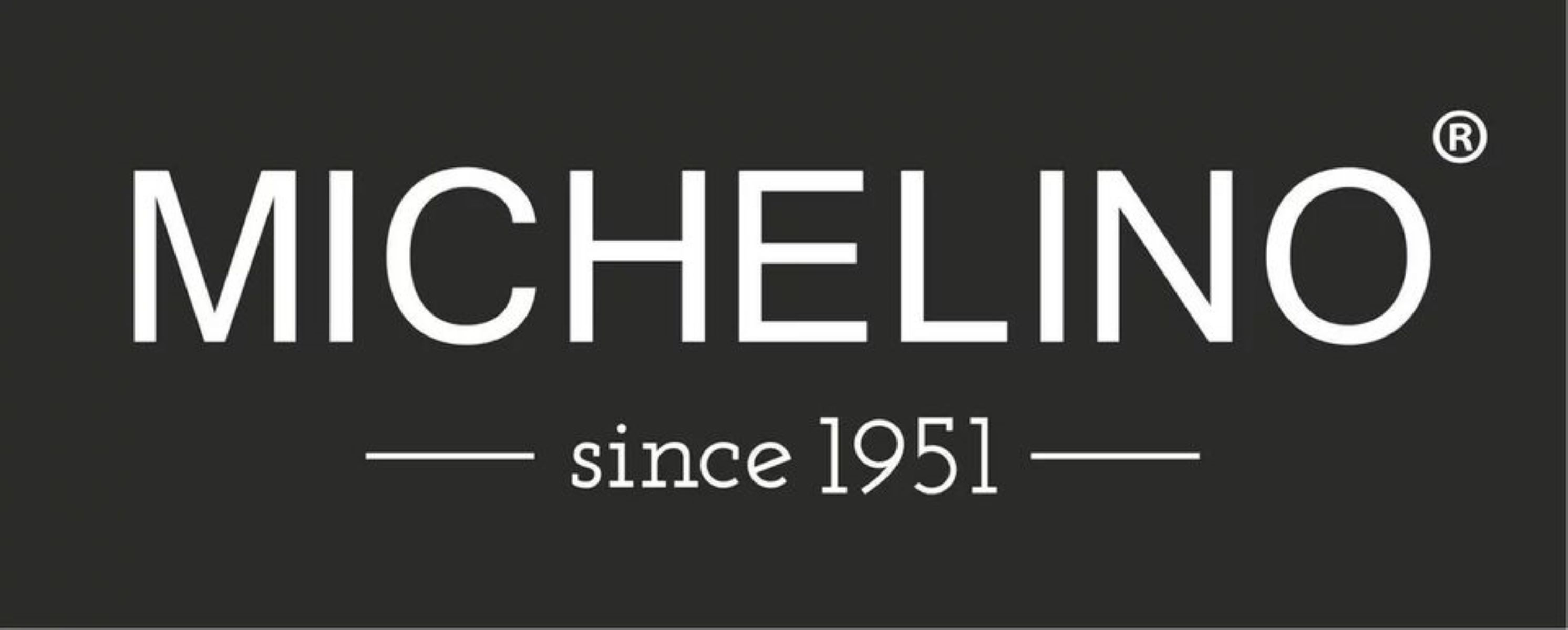 Schwarz-weiß MICHELINO Logo, darunter der Text 'since 1951'.